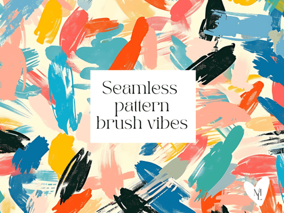Download Seamless Pattern Brush Colorful Lines - Colorful Collection