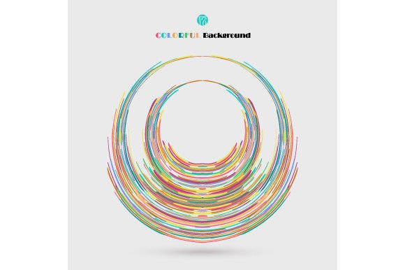 Download Circle of Distort Colorful Lines Pattern - Colorful Collection