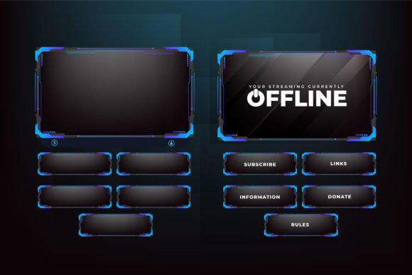 Download Live Gaming Panel Decoration Vector - Decoration Collection