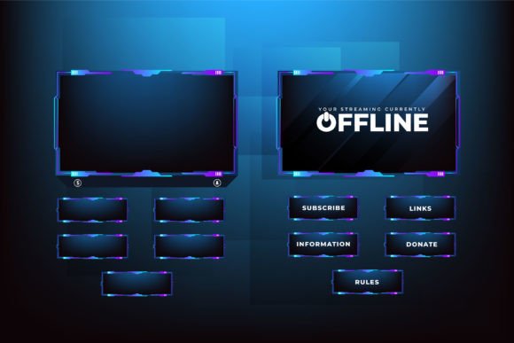 Download Live Gaming Overlay Decoration Vector - Decoration Collection