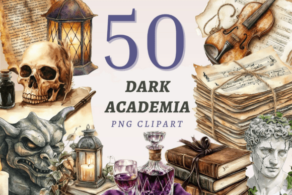 Download Dark Academia PNG Bundle - Dark Collection