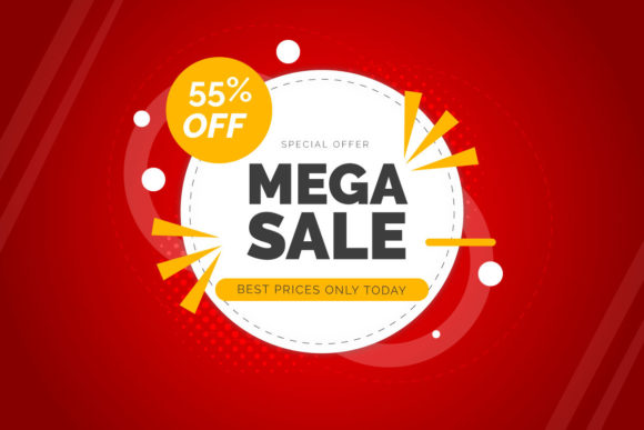Download Mega Sale Advertising Modern Banner - Banner Collection