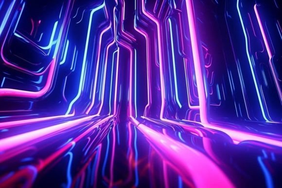 Download Neon Artwork Tunnel Colorful - Colorful Collection