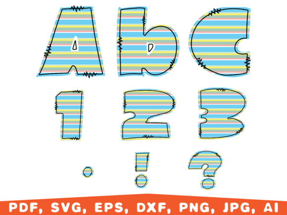 Download Summer Font, Colorful Lines Font - Colorful Collection