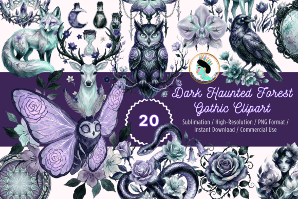 Download Dark Academia Gothic Clipart PNG Bundle - Dark Collection