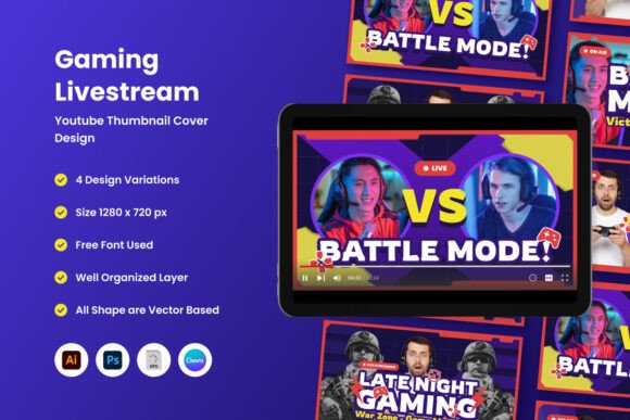 Download Gaming Livestream YouTube Thumbnail - Tube Collection