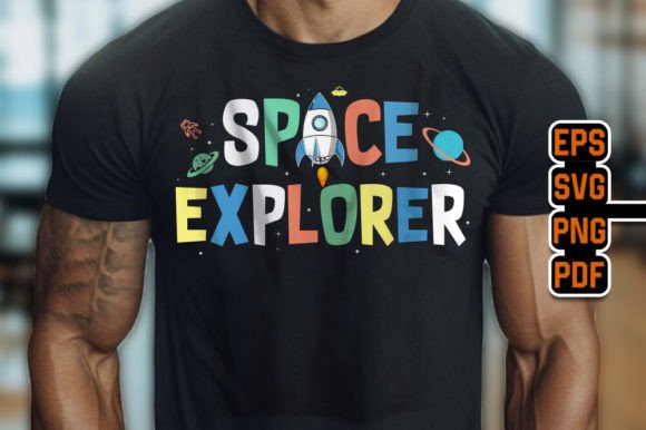 Download Space Explorer T-Shirt Design SVG PNG - Space Collection