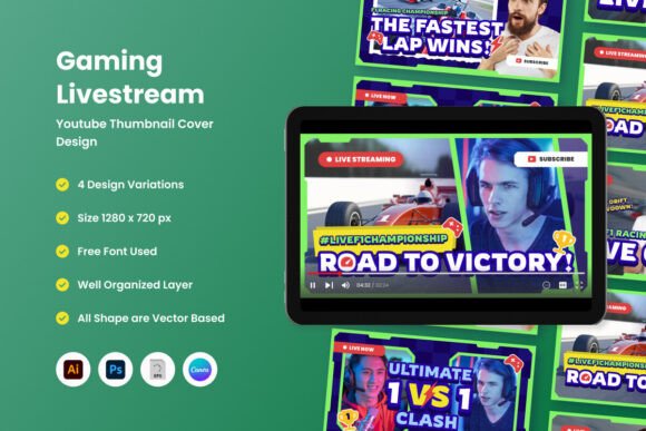 Download Gaming Thumbnail for YouTube Livestream - Tube Collection