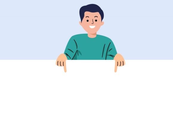 Download Man Showing Copy Space Advertisement - Space Collection