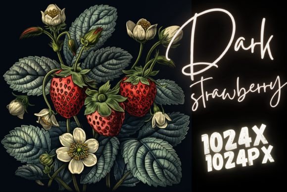 Download Dark Academia Strawberry Bush Graphic - Dark Collection