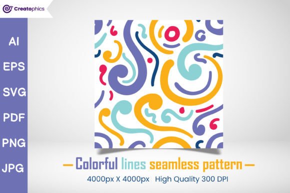 Download Colorful Lines Seamless Digital Paper - Colorful Collection