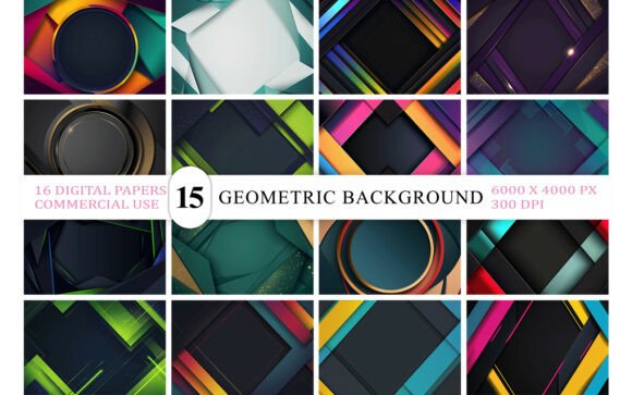 Download Colorful Geometric Abstract Background - Colorful Collection