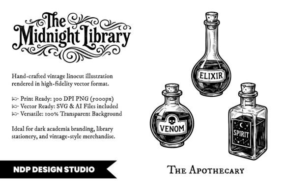 Download Vintage Apothecary Dark Academia SVG - Dark Collection