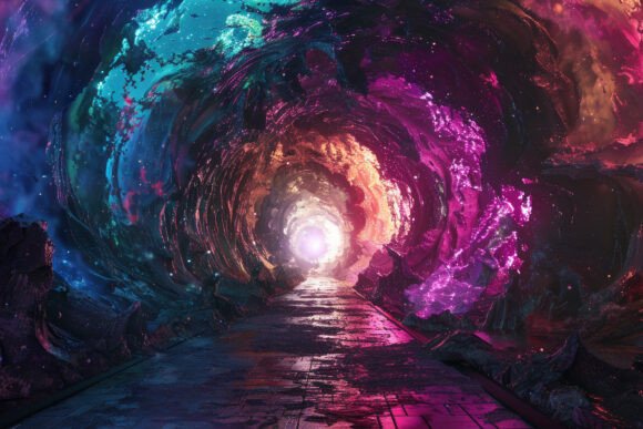 Download Colorful Tunnel Background Wallpaper - Colorful Collection