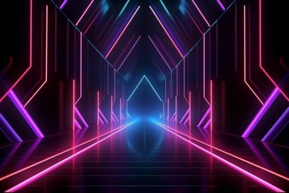 Download Futuristic Background Neon Effects Dark - Dark Collection