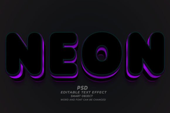 Download Neon PSD 3D Editable Text Effect - Neon psd Collection